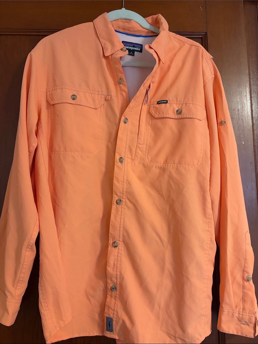 Patagonia Men's Button-down Coral/Orange Shirt